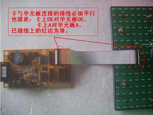 洪海廣告led顯示屏之控制卡與單元板排線(xiàn)連接圖一 洪海廣告led顯示屏之控制卡與單元板排線(xiàn)連接圖一
